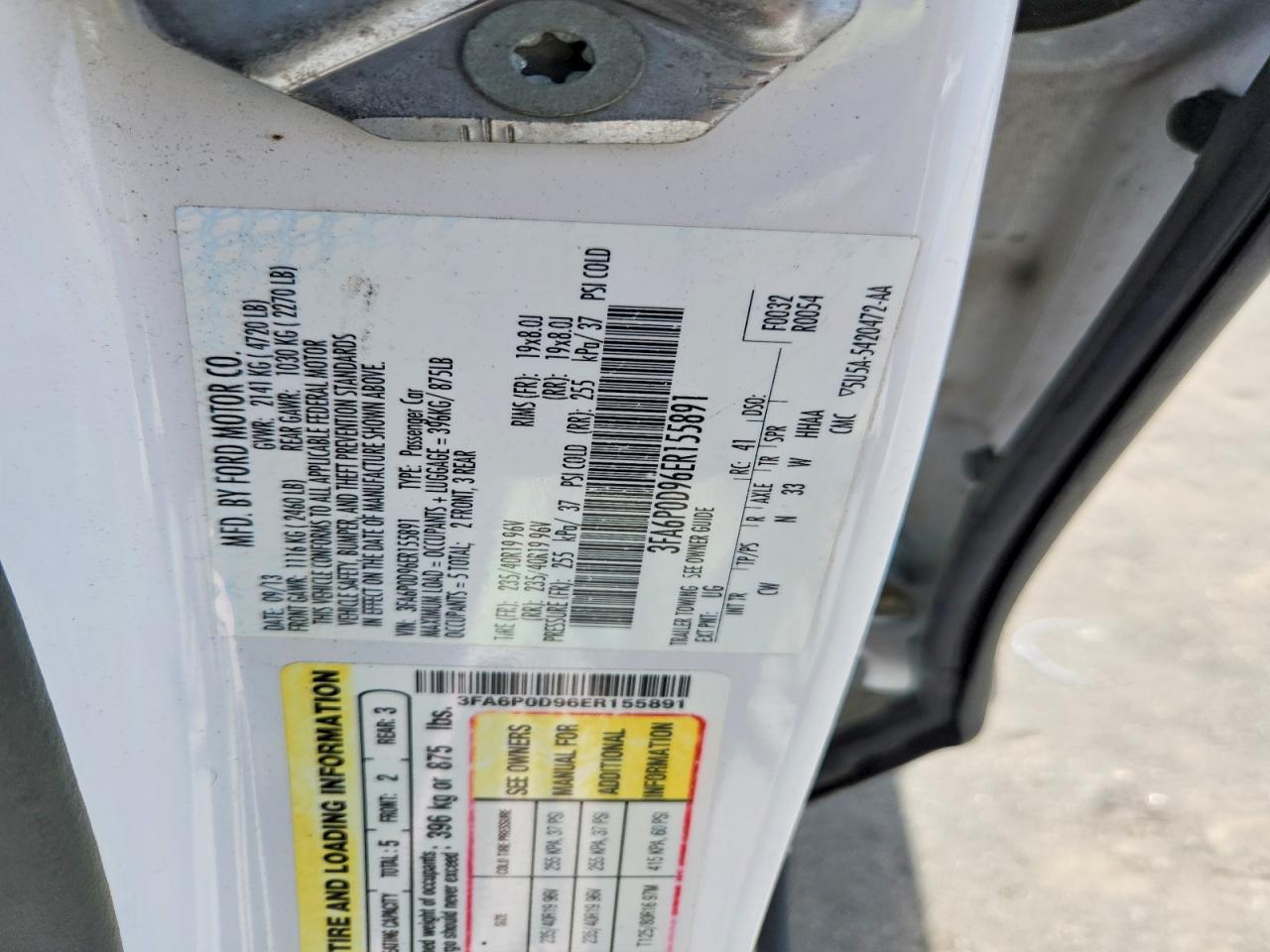 2014 FORD FUSION