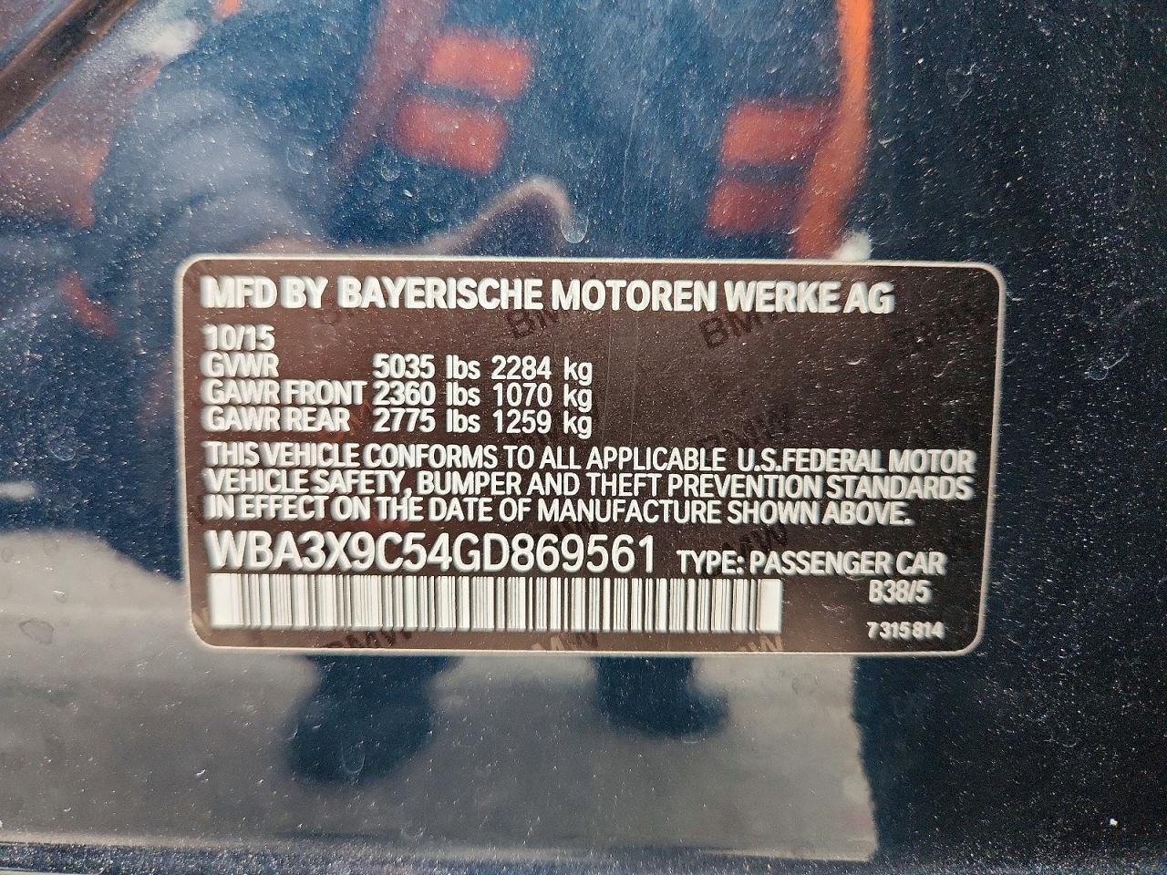 2016 BMW 3 SERIES