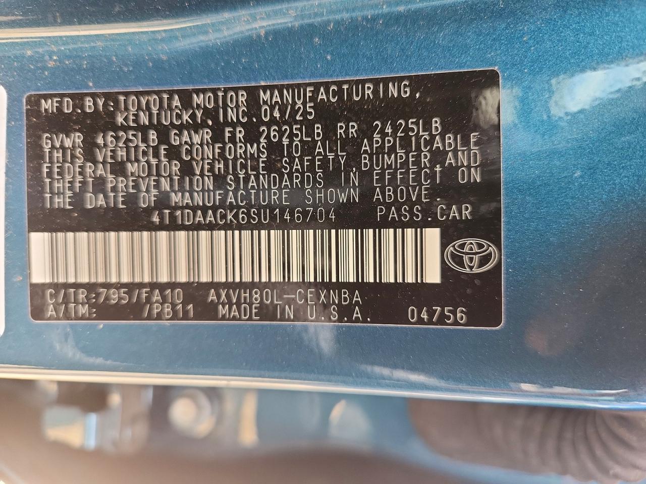 2025 TOYOTA CAMRY