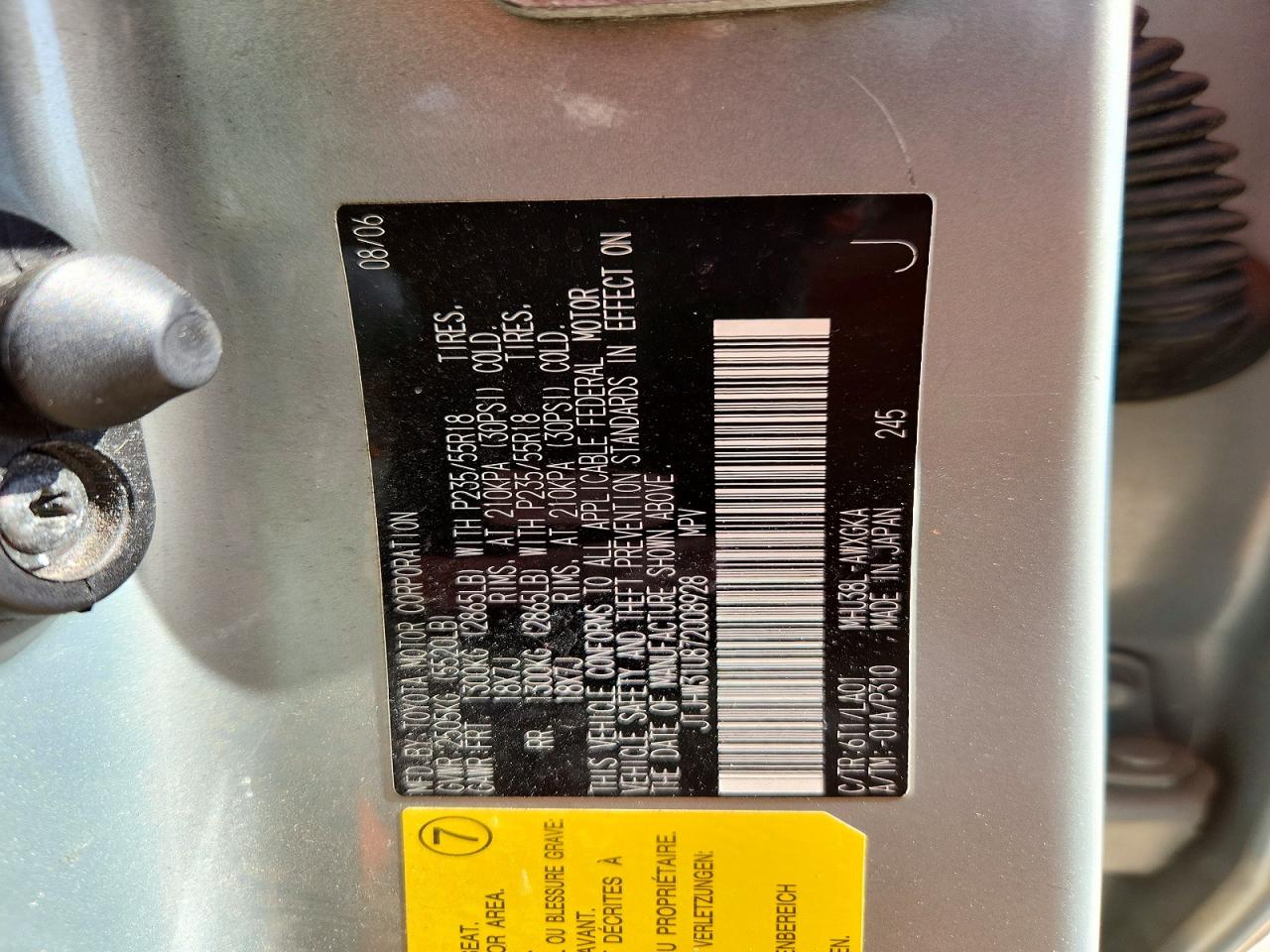 2007 LEXUS RX350
