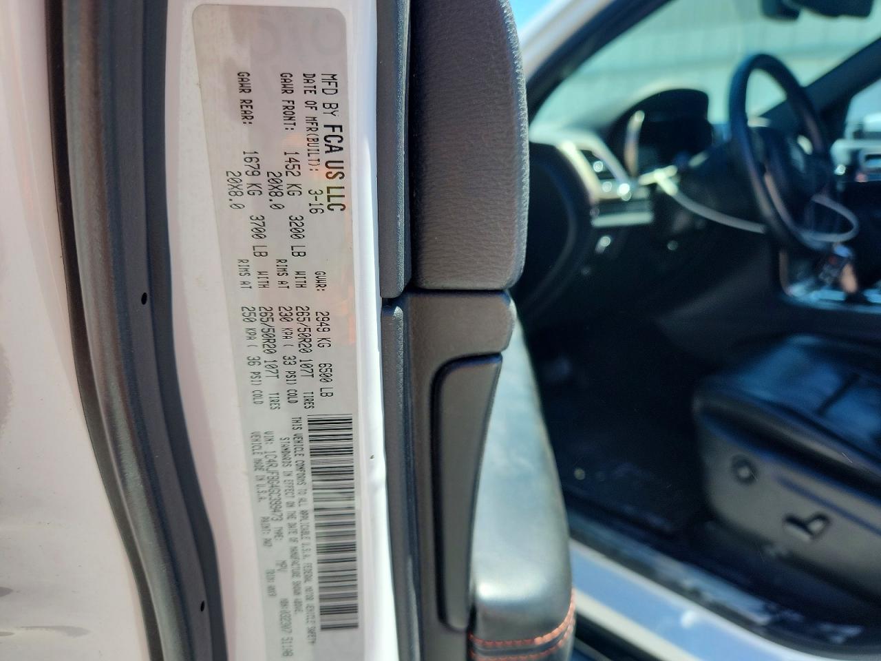 2016 JEEP GRAND CHER