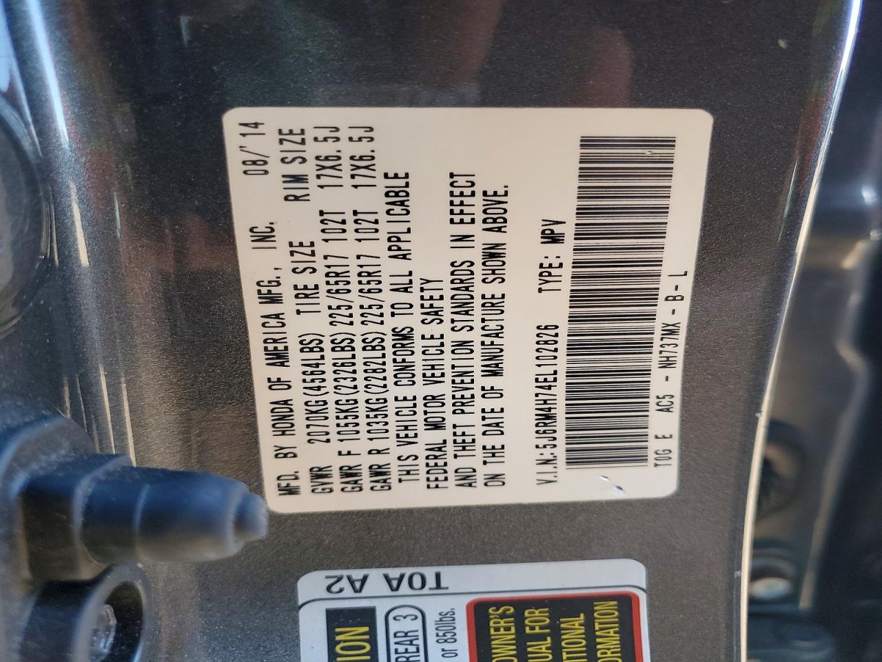 2014 HONDA CRV