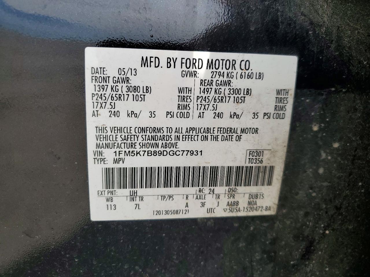 2013 FORD EXPLORER