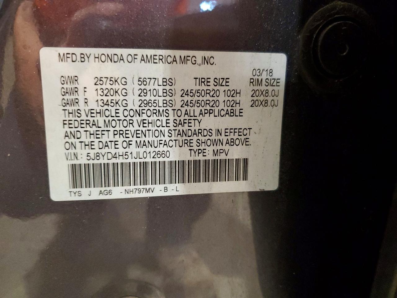 2018 ACURA MDX
