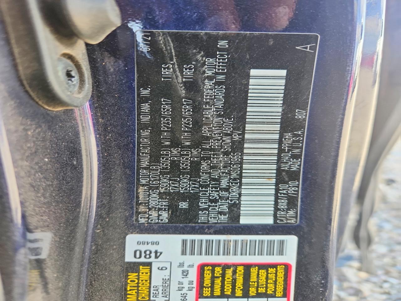 2021 TOYOTA SIENNA