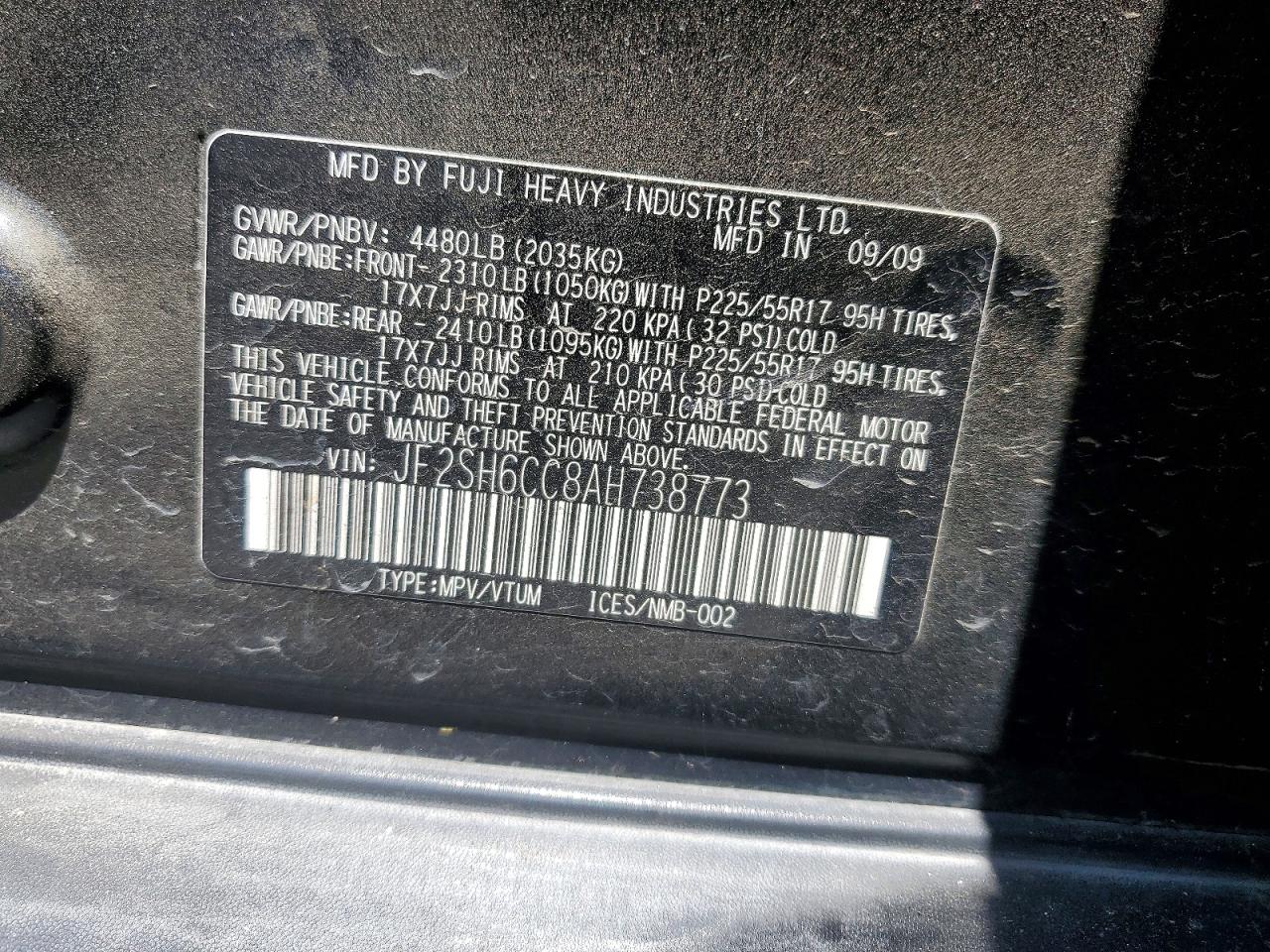 2010 SUBARU FORESTER