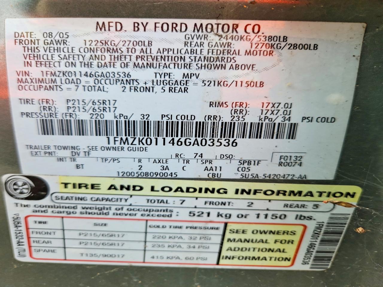 2006 FORD FREESTYLE