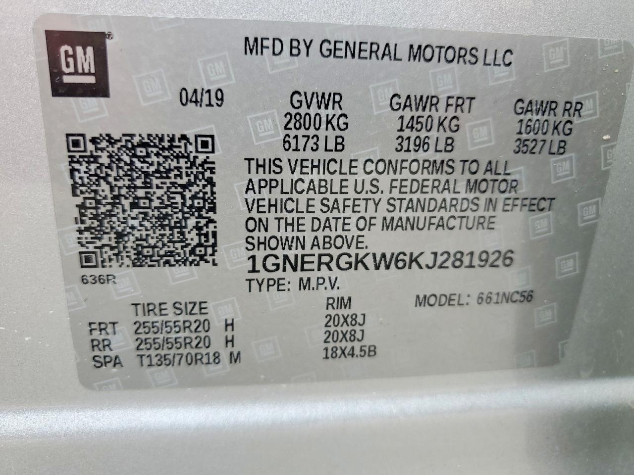 2019 CHEVROLET TRAVERSE