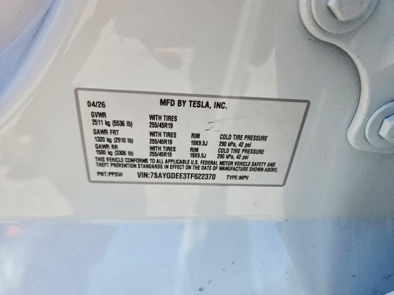 2026 TESLA MODEL Y