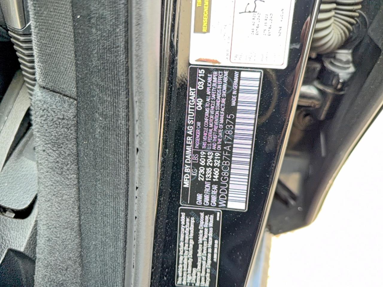 2015 MERCEDES-BENZ S 550