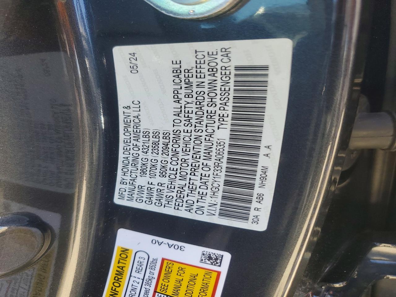 2024 HONDA ACCORD