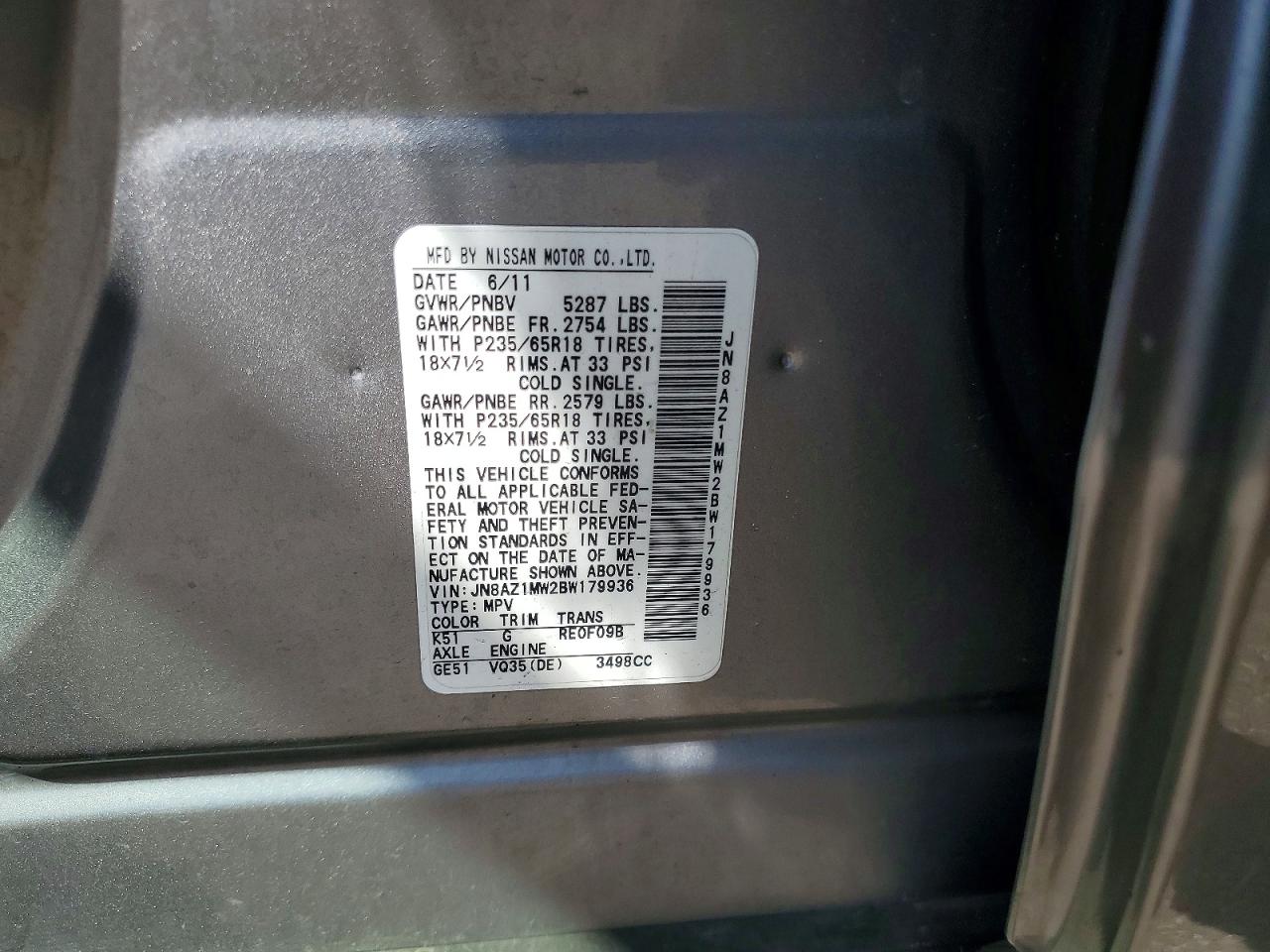 2011 NISSAN MURANO