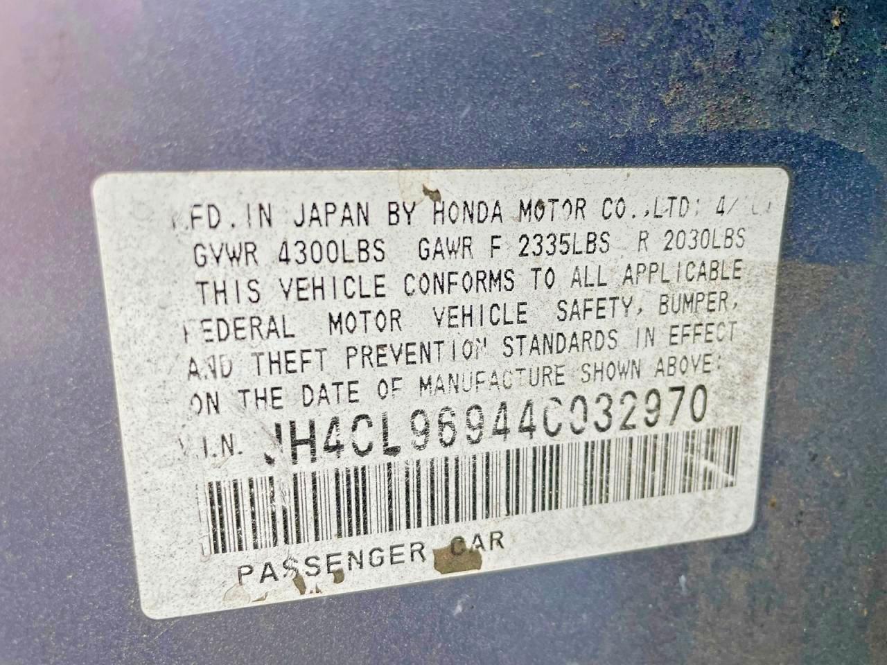 2004 ACURA TSX