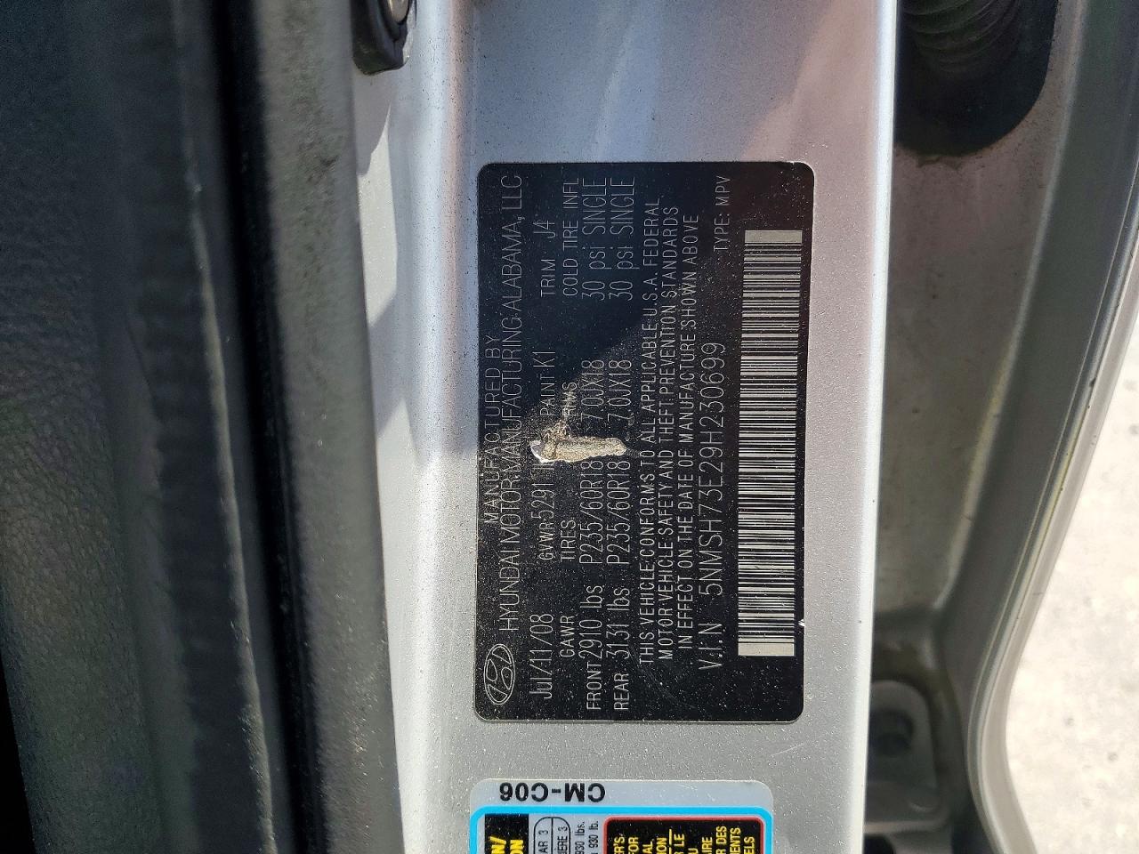 2009 HYUNDAI SANTA FE