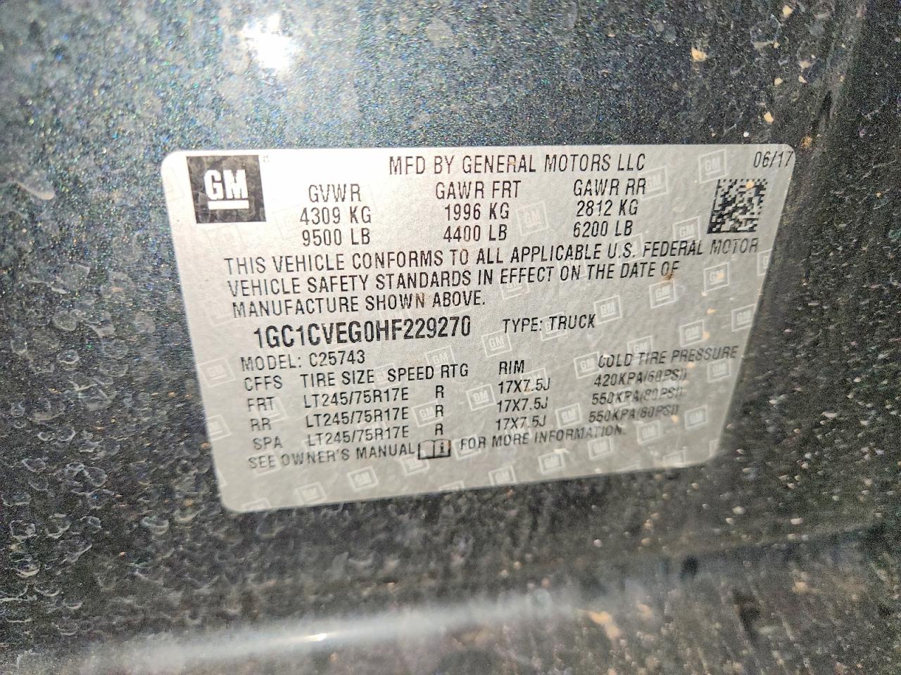 2017 CHEVROLET SILVERADO