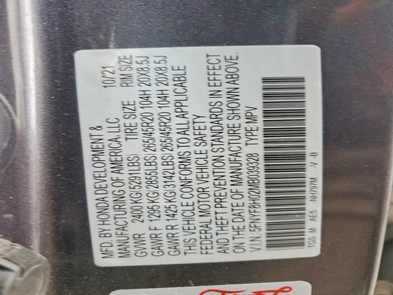 2021 HONDA PASSPORT