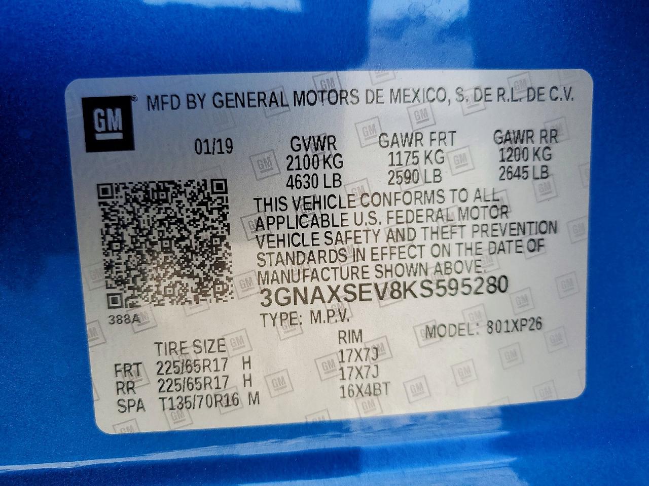 2019 CHEVROLET EQUINOX