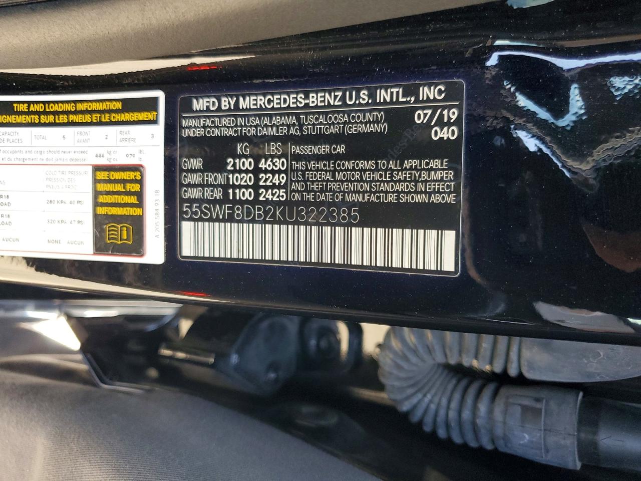 2019 MERCEDES-BENZ C-CLASS