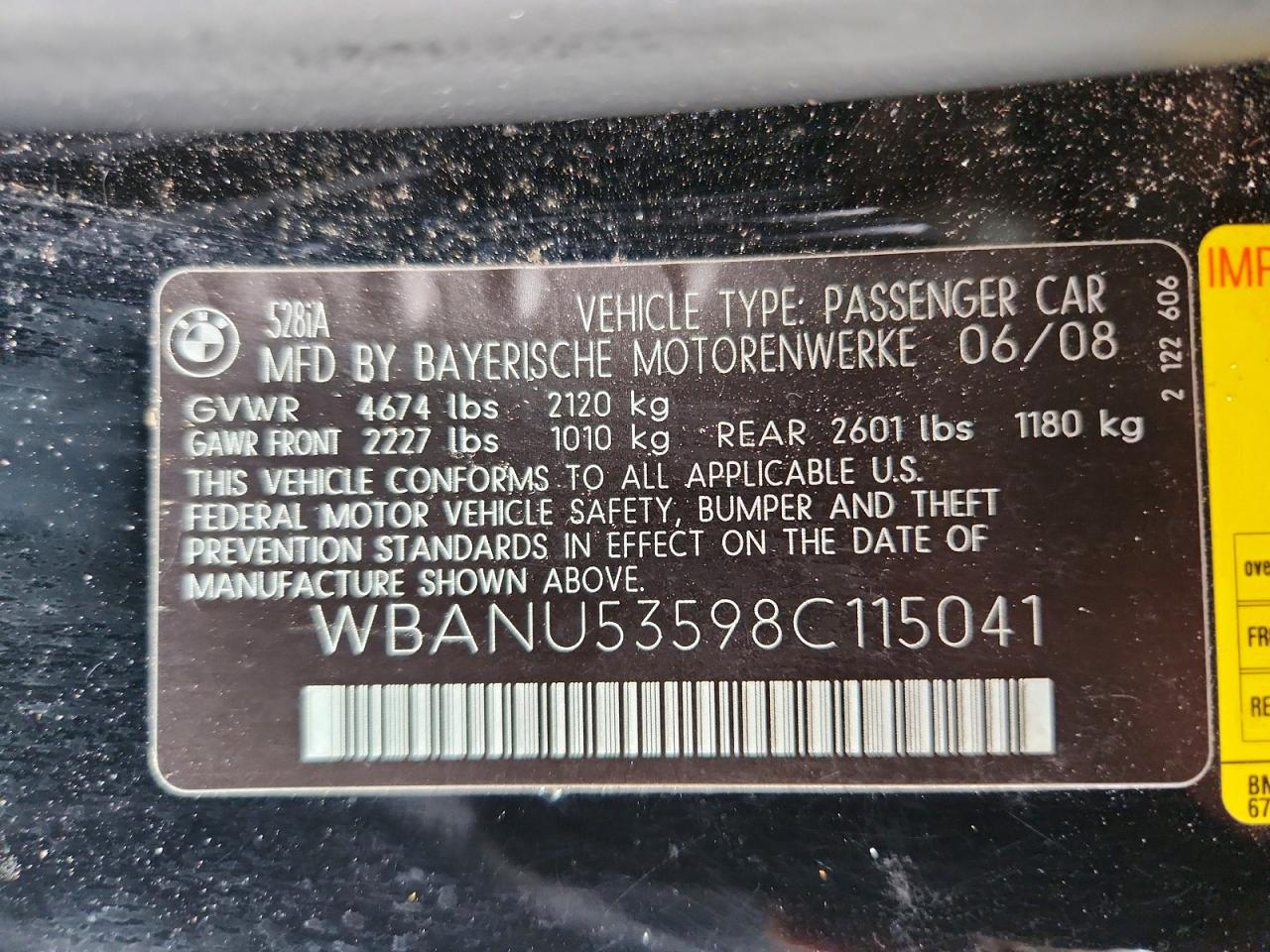 2008 BMW 5 SERIES