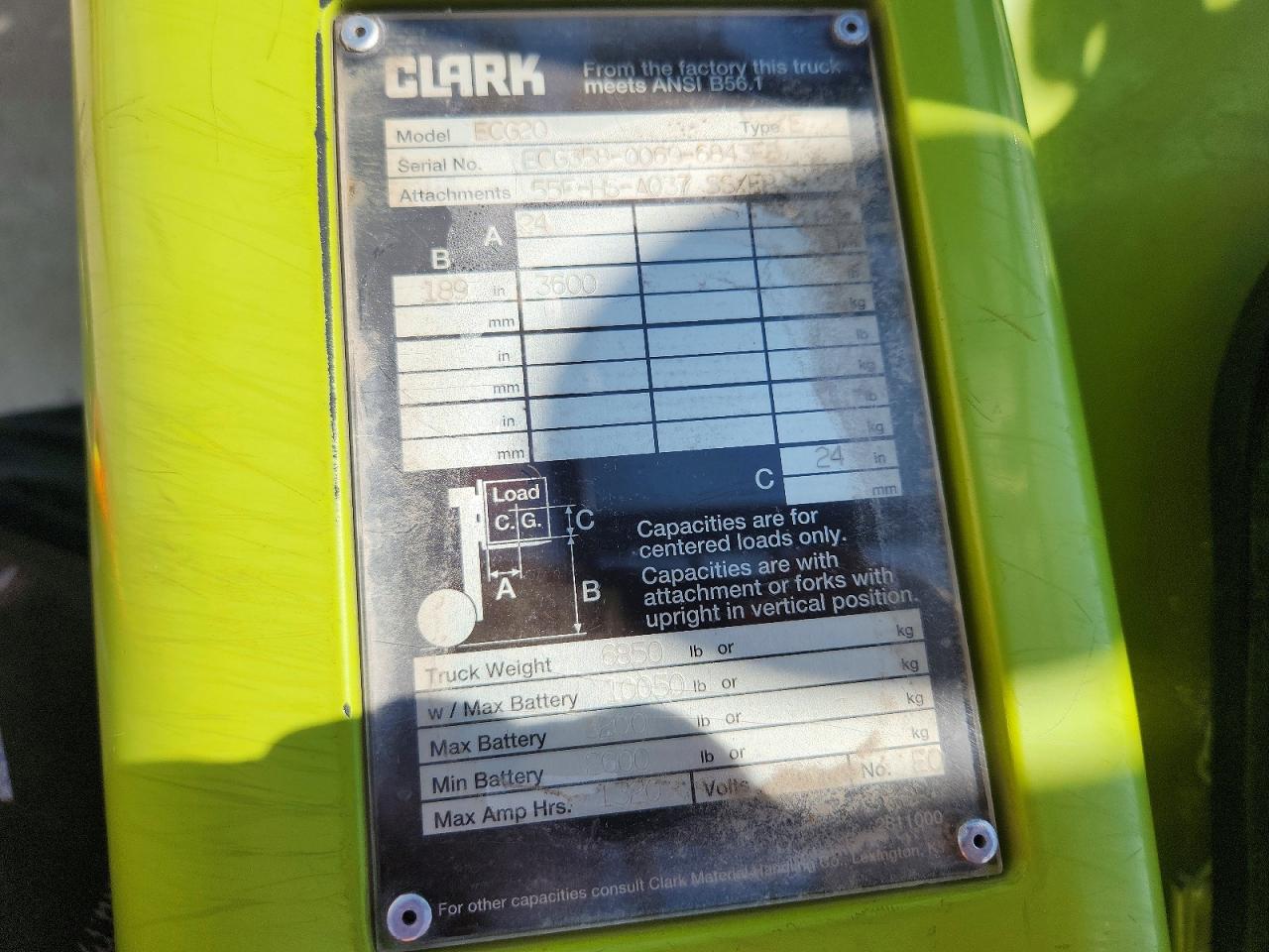 1999 CLARK FORKLIFT FORKLIFT