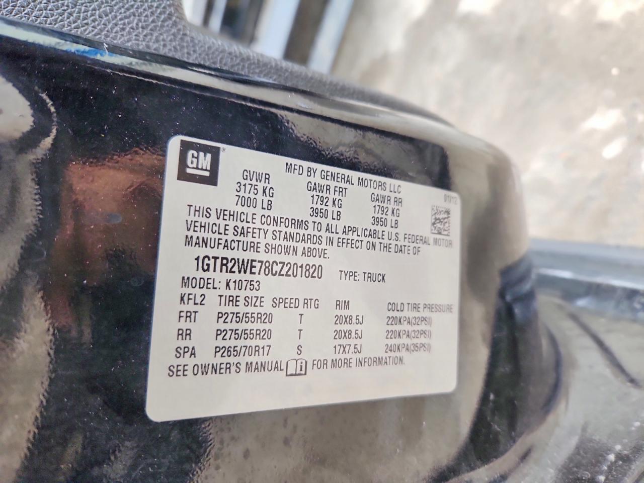 2012 GMC SIERRA