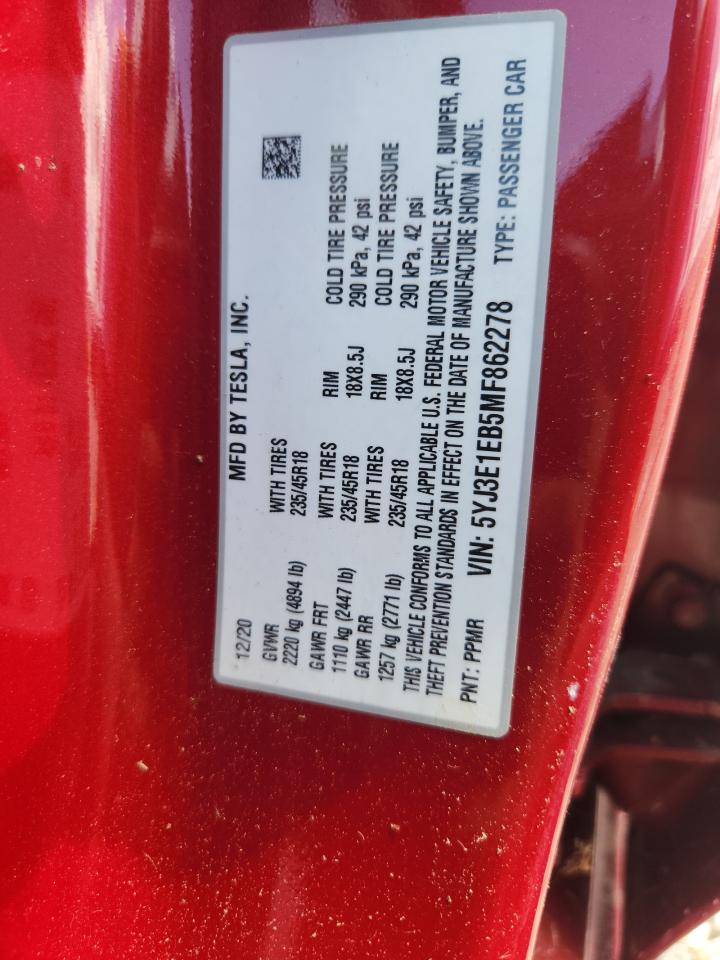 2021 TESLA MODEL 3