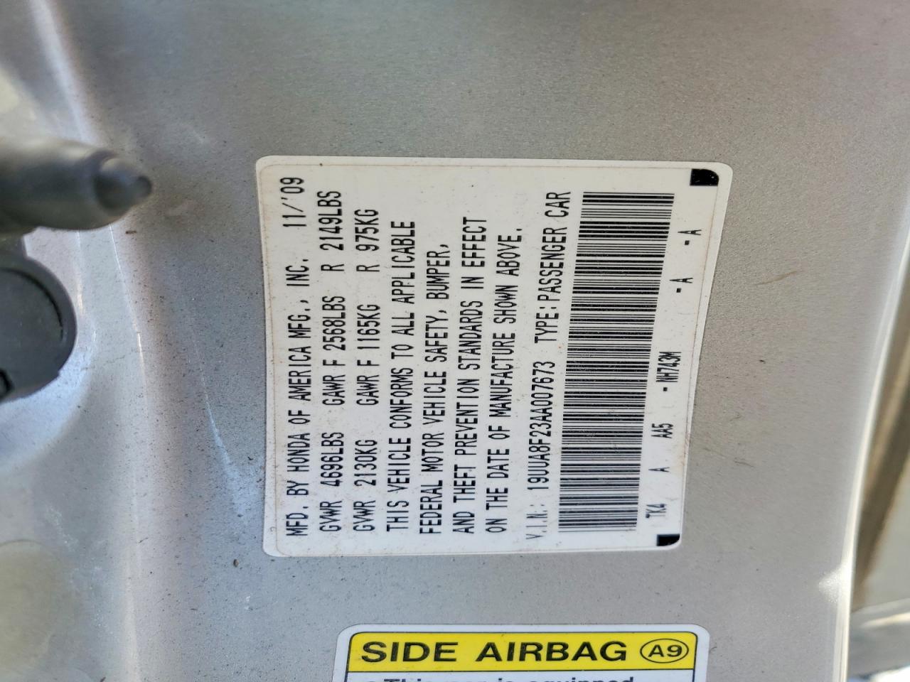 2010 ACURA TL