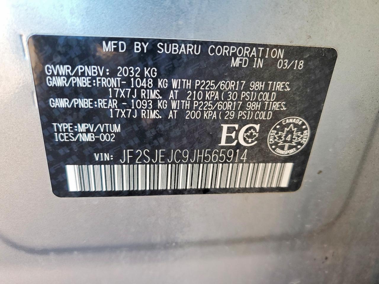 2018 SUBARU FORESTER