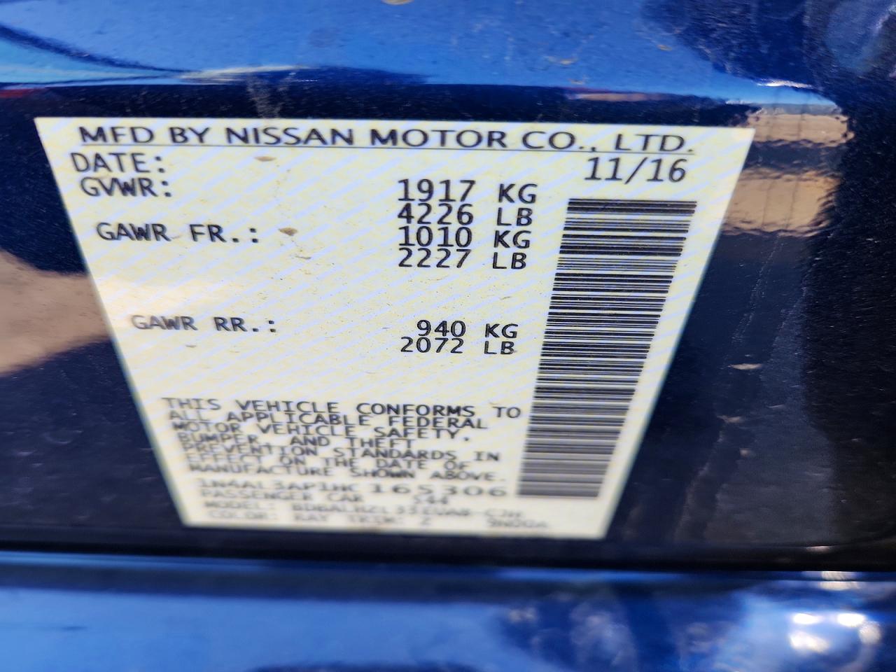 2017 NISSAN ALTIMA