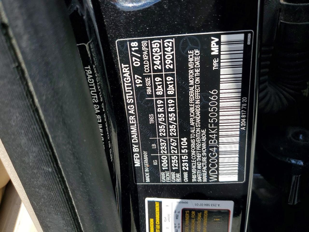 2019 MERCEDES-BENZ GLC-CLASS