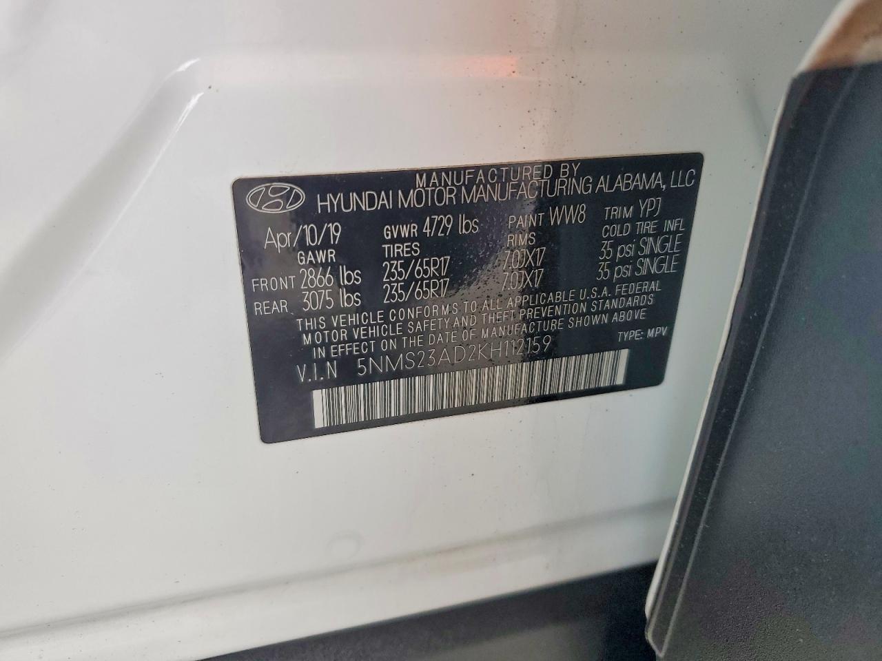 2019 HYUNDAI SANTA FE