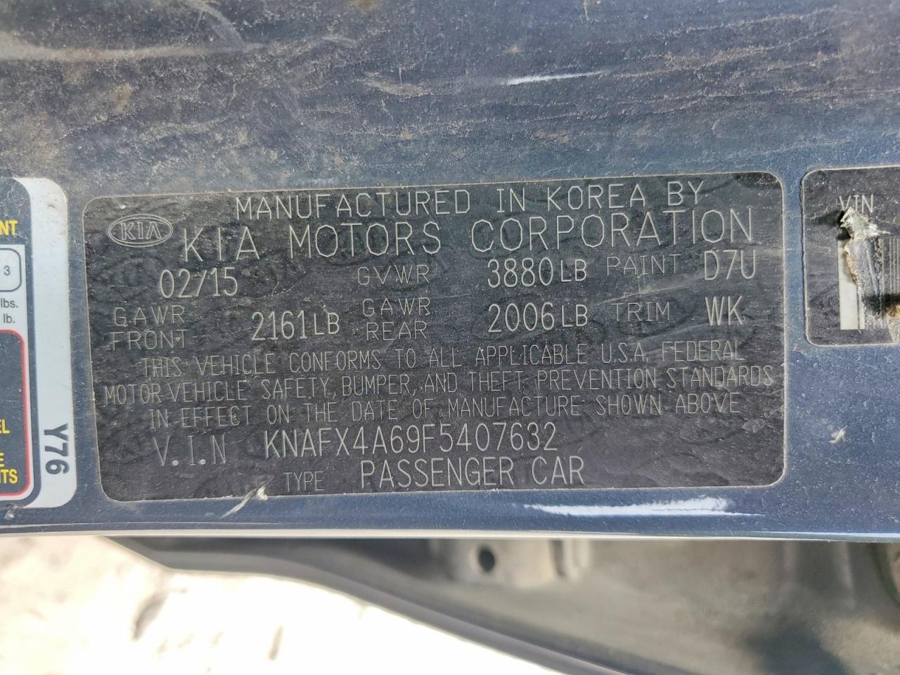 2015 KIA FORTE