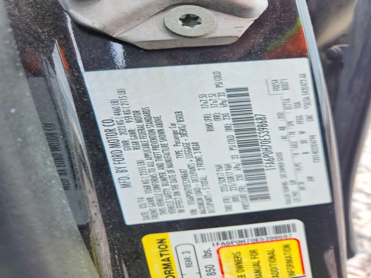 2014 FORD FUSION