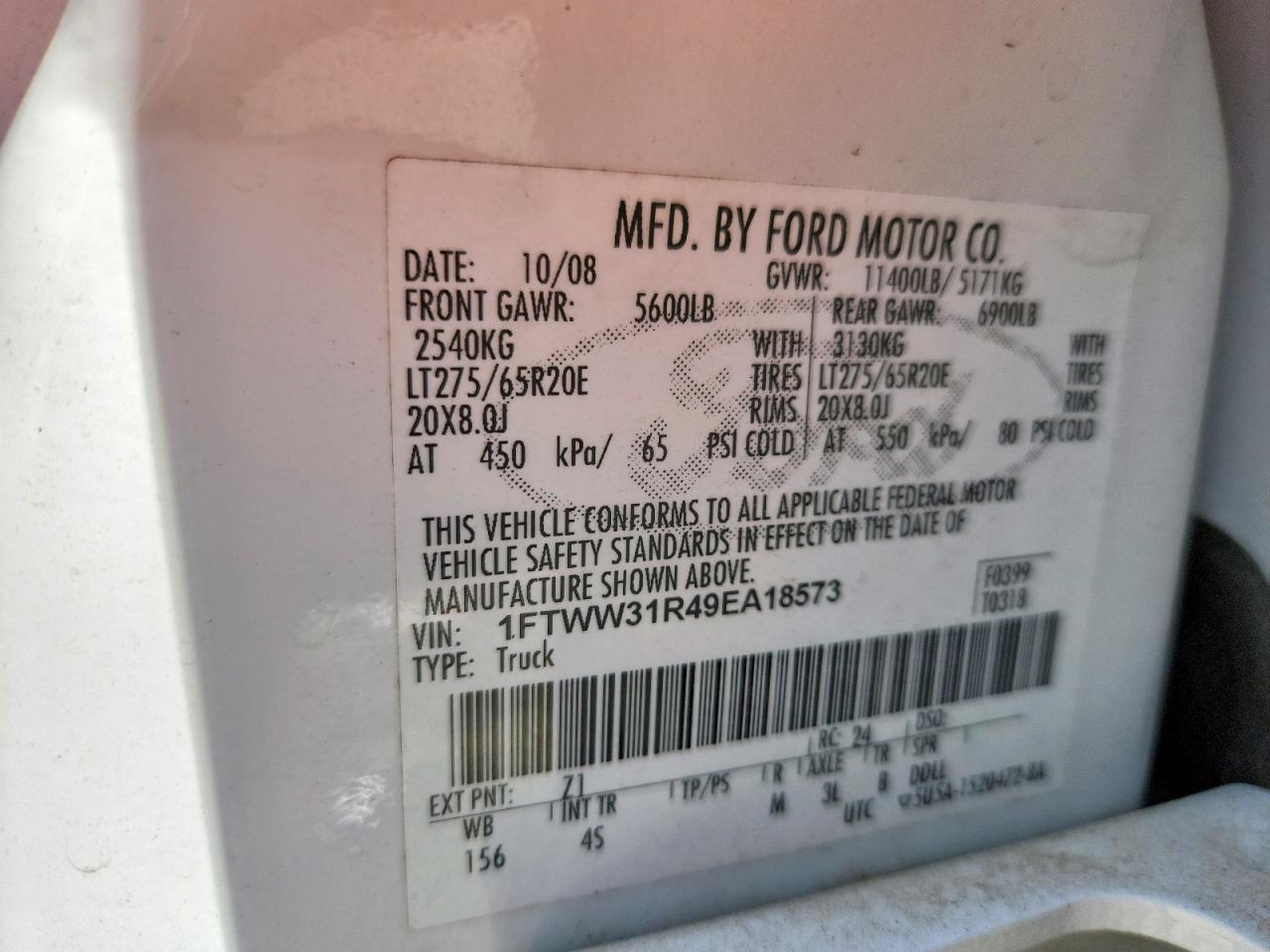 2009 FORD F350