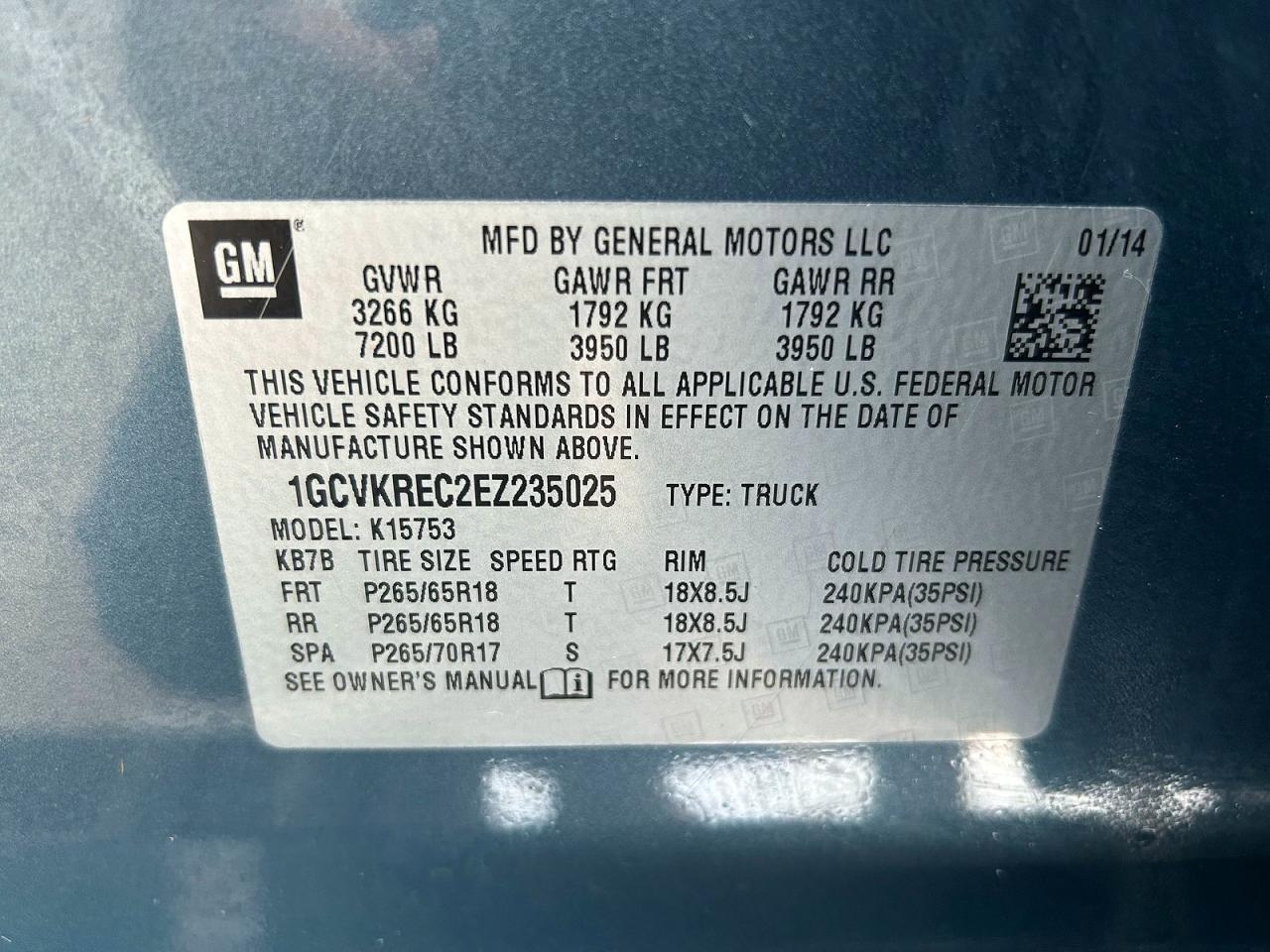 2014 CHEVROLET SILVERADO