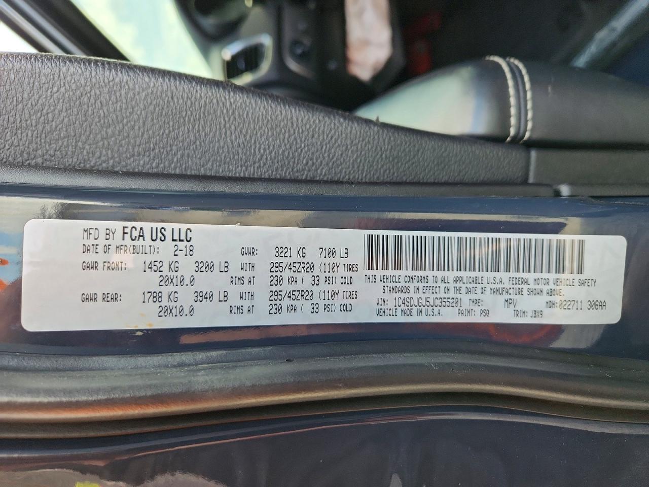 2018 DODGE DURANGO