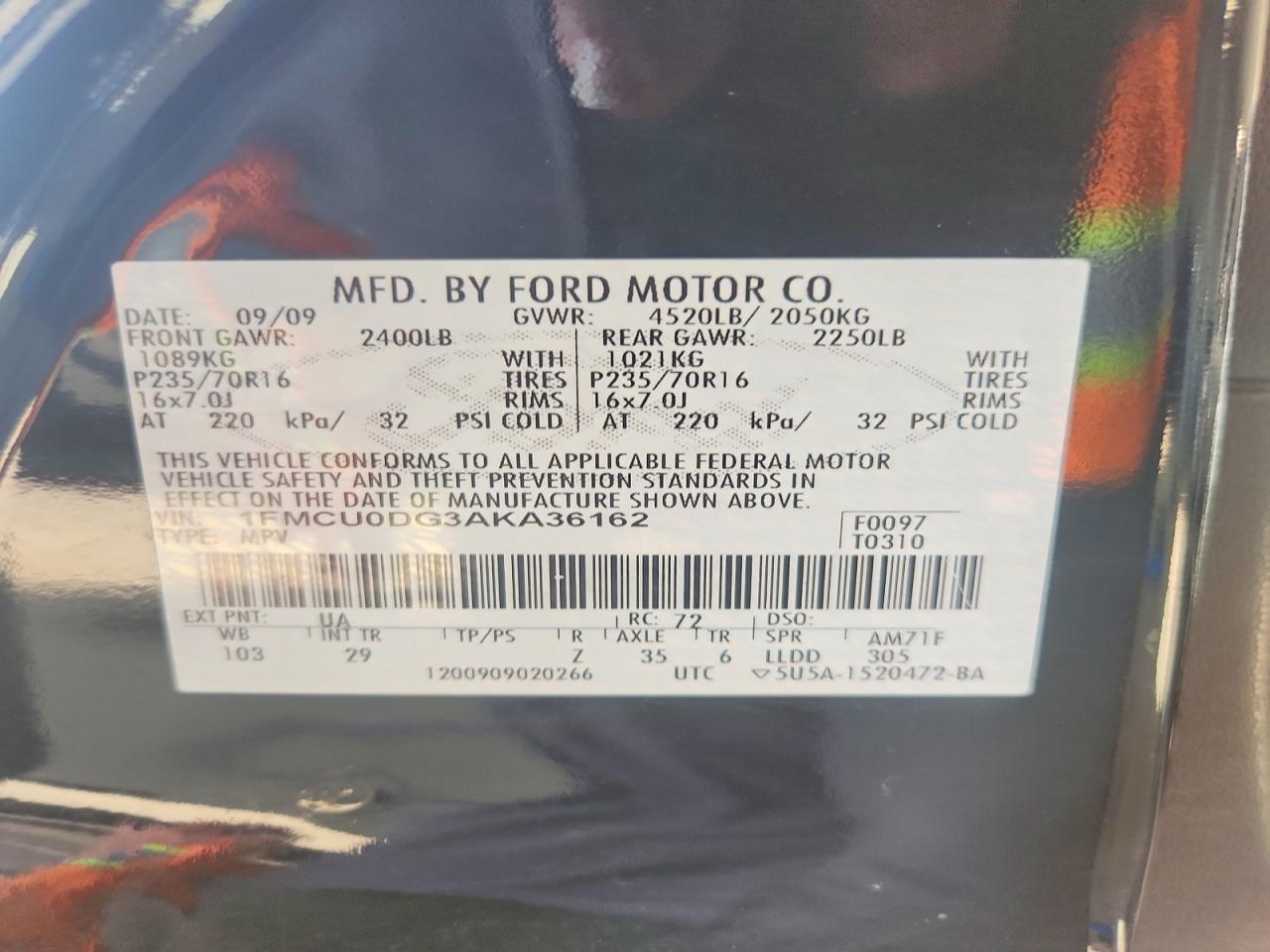 2010 FORD ESCAPE