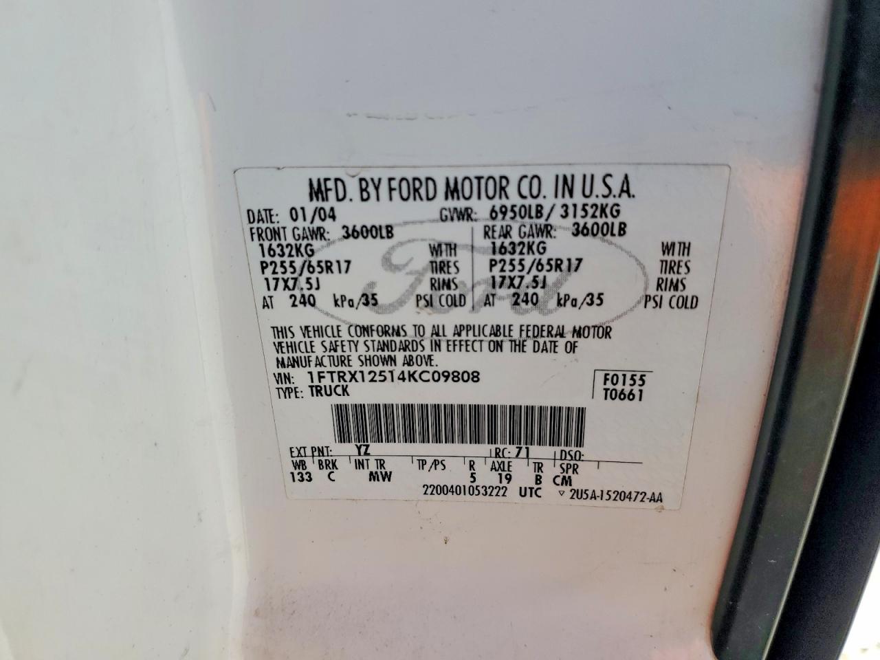 2004 FORD F150