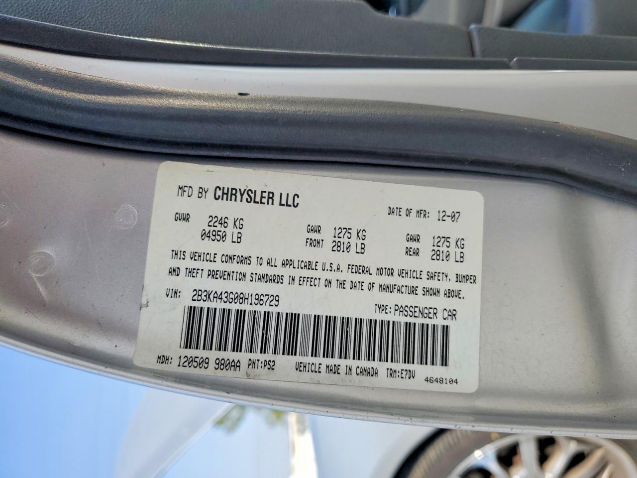 2008 DODGE CHARGER