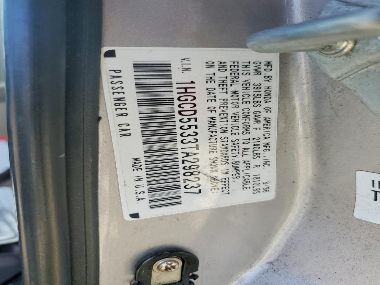 1996 HONDA ACCORD