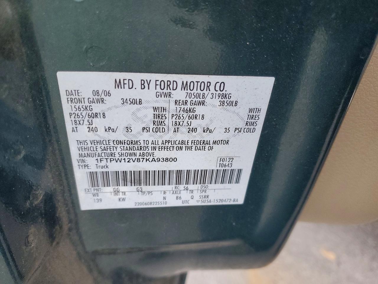 2007 FORD F-150