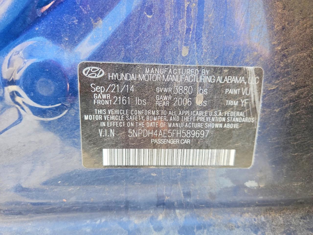 2015 HYUNDAI ELANTRA