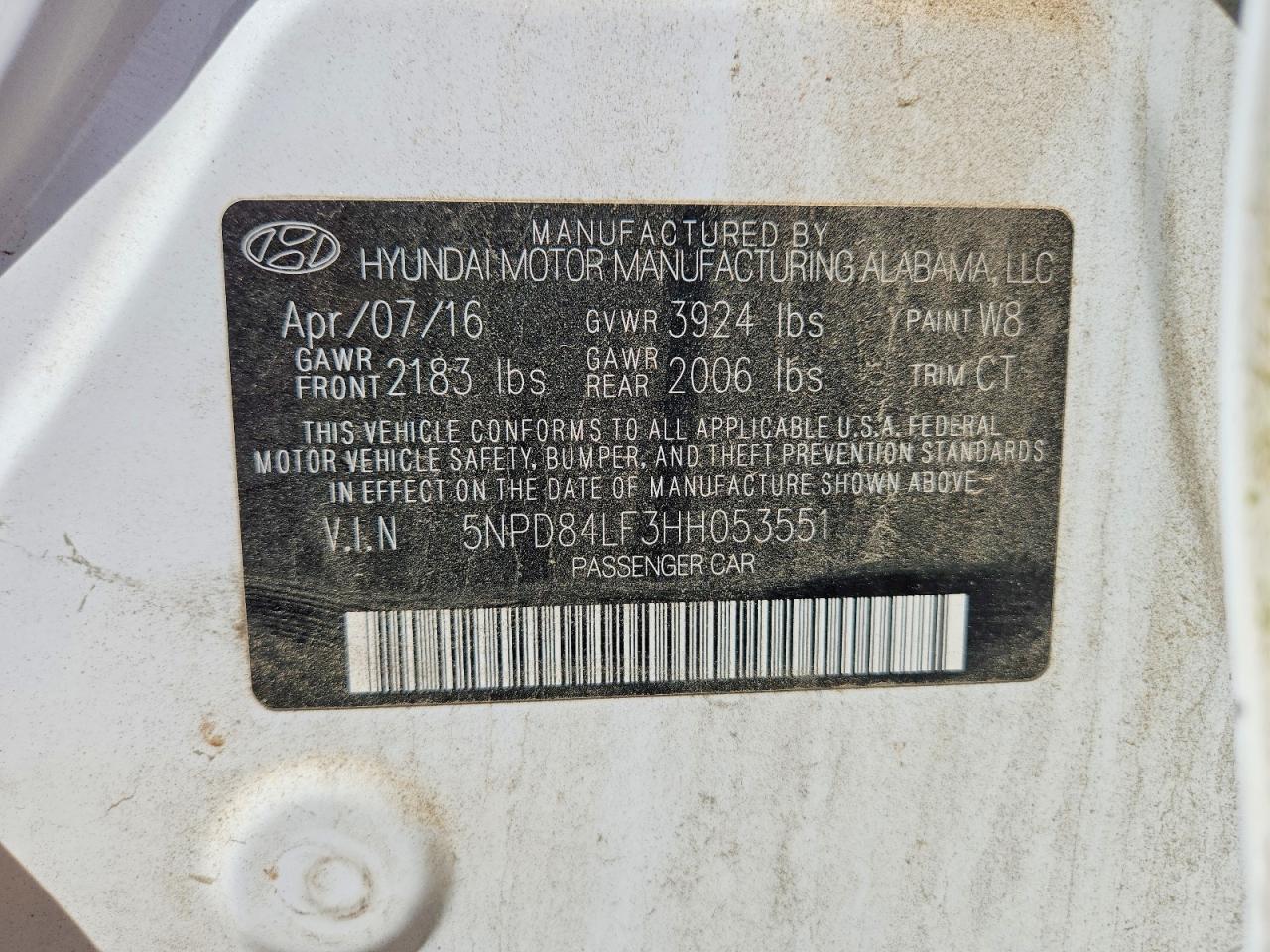 2017 HYUNDAI ELANTRA