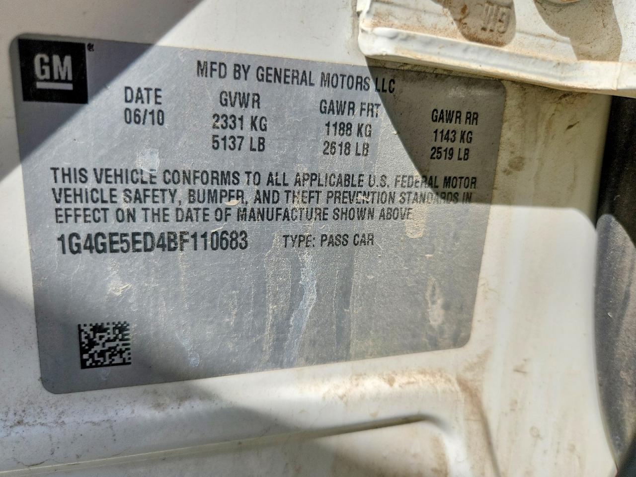 2011 BUICK LACROSSE C