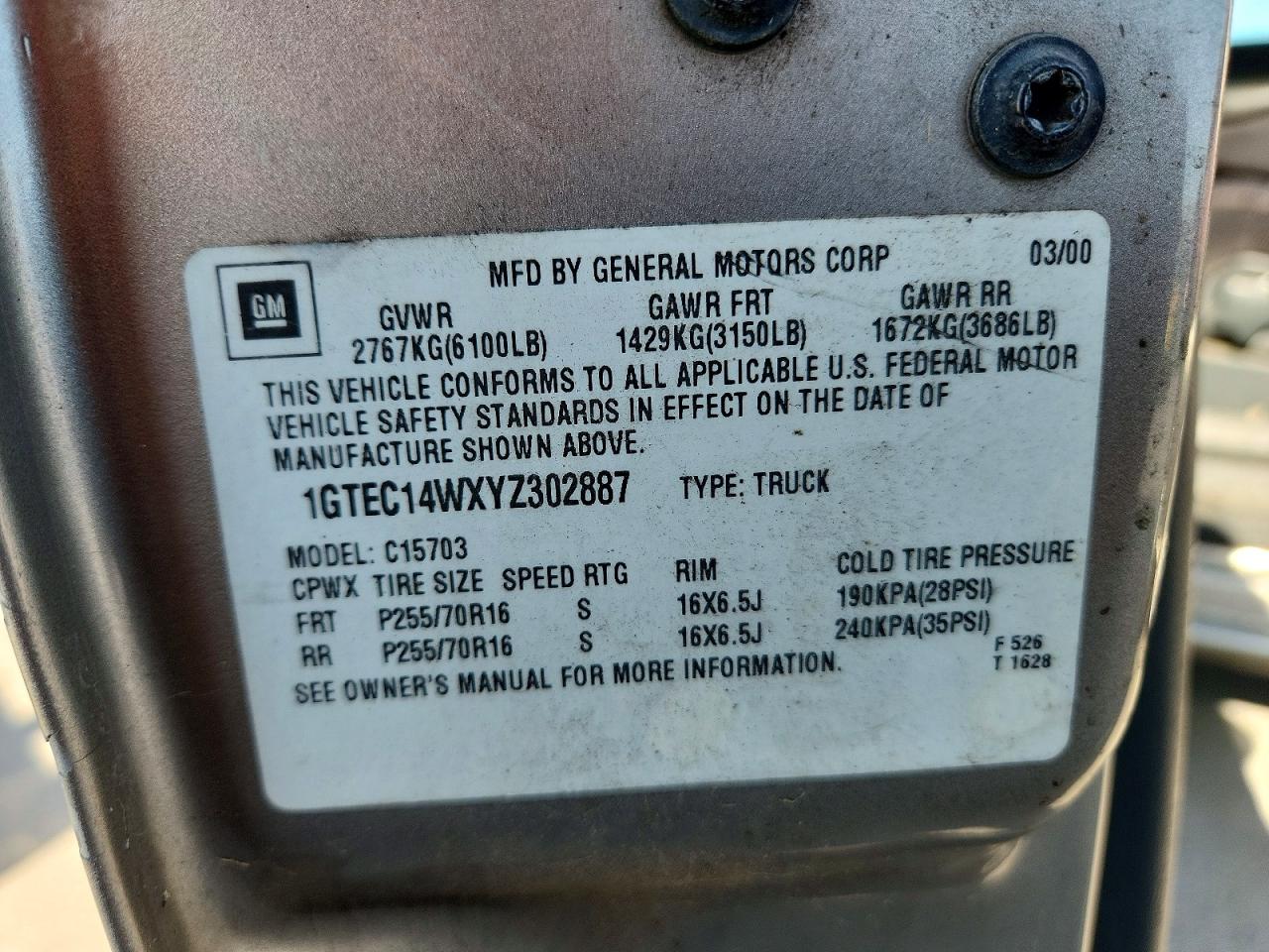 2000 GMC SIERRA