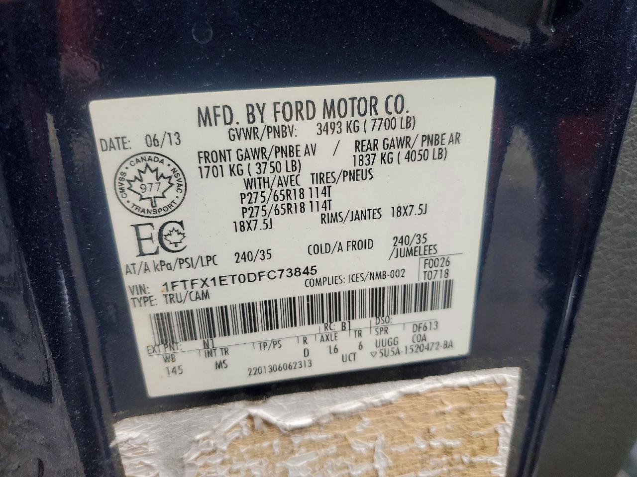 2013 FORD F150