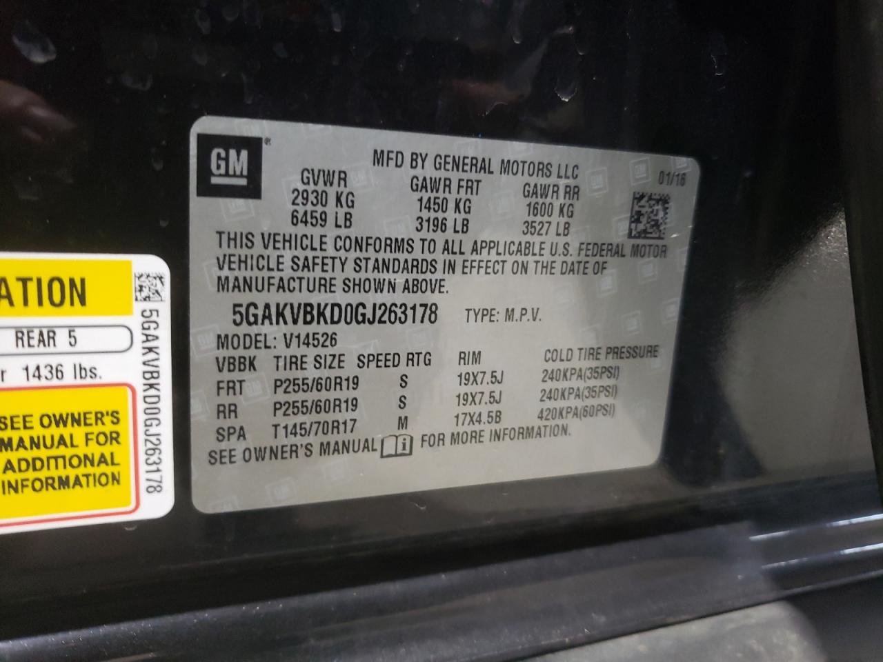 2016 BUICK ENCLAVE