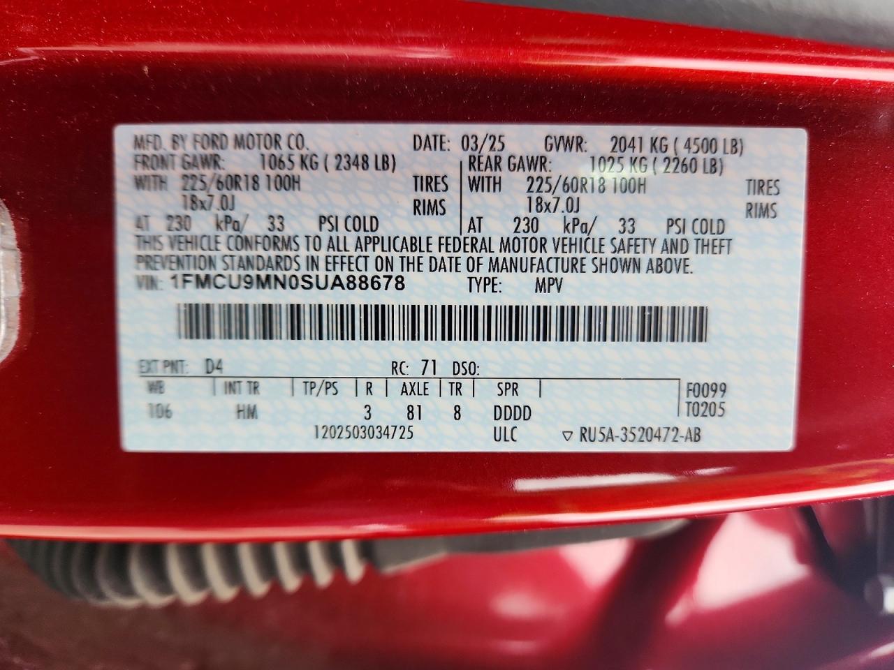 2025 FORD ESCAPE