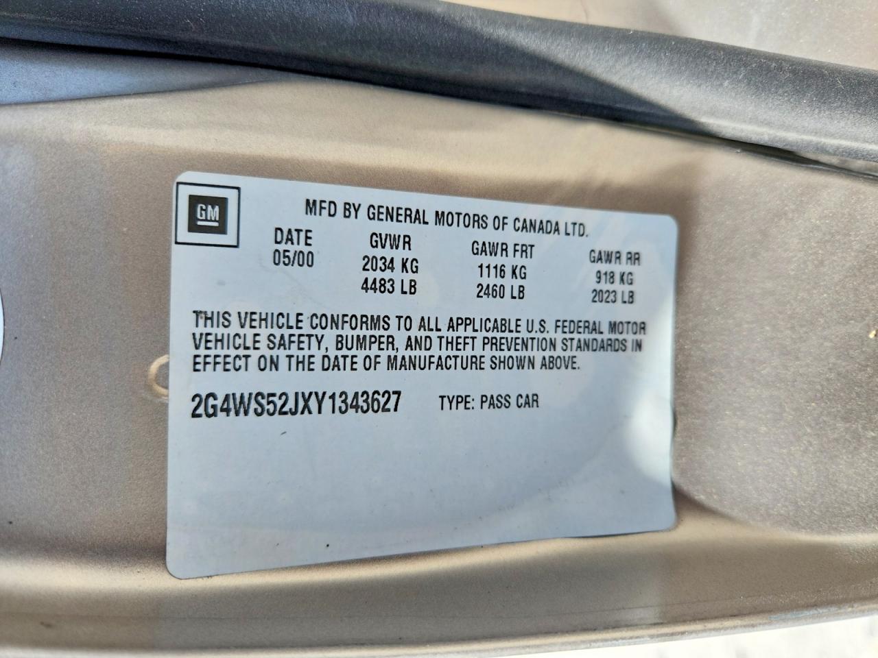 2000 BUICK CENTURY