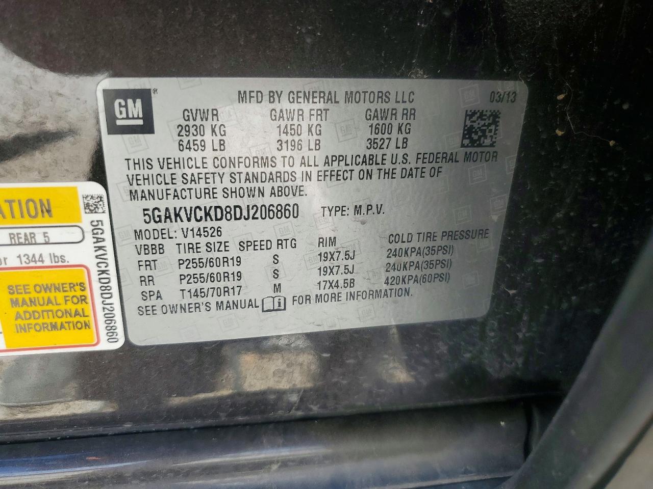 2013 BUICK ENCLAVE
